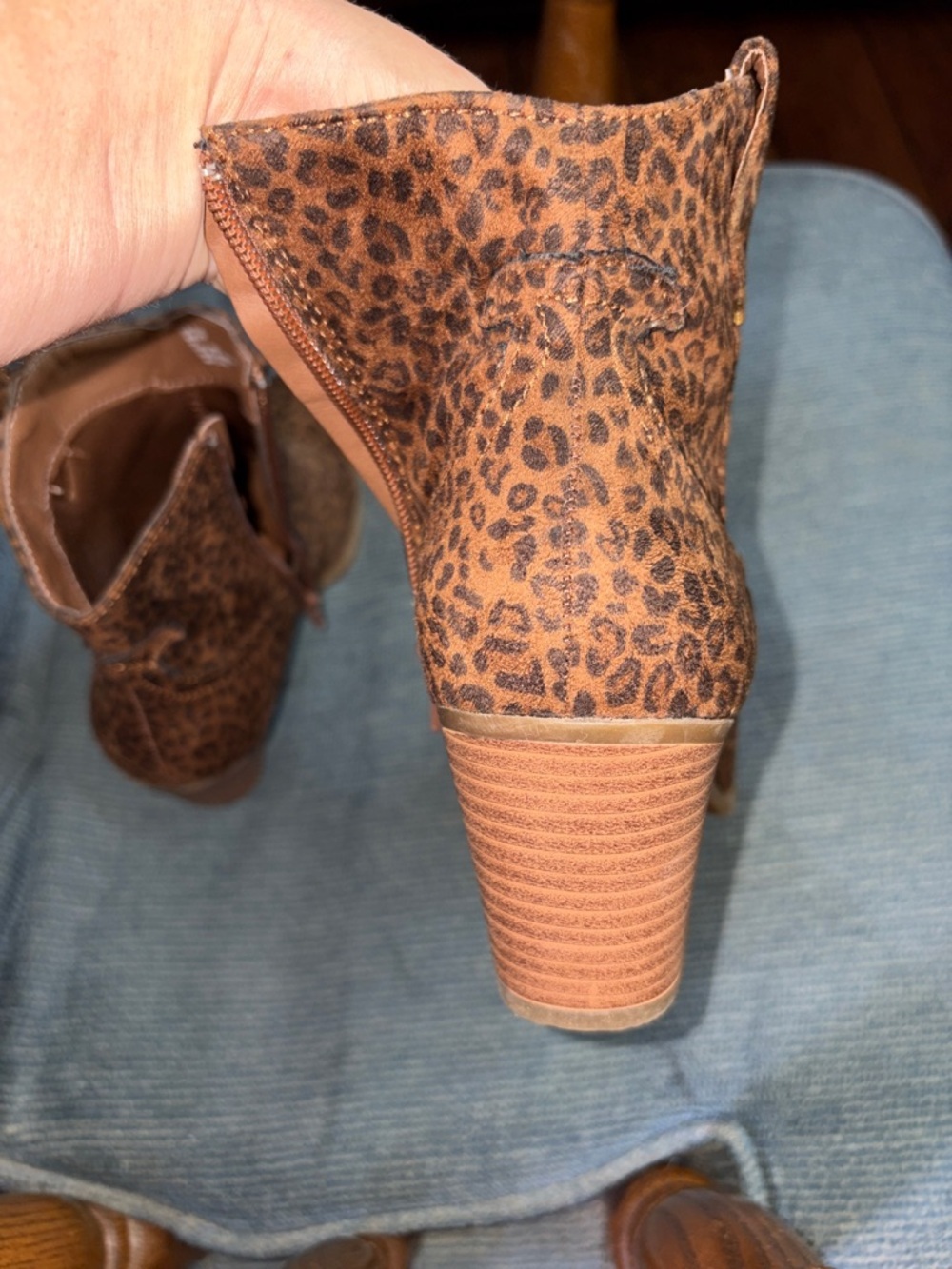 Sugar Leopard Print Ankle Boots - Brown/Black - Picture 11 of 14